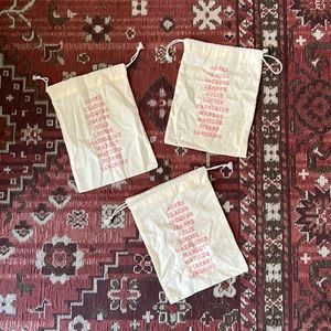 Lot of 3 Clare V Linen Dust Bags